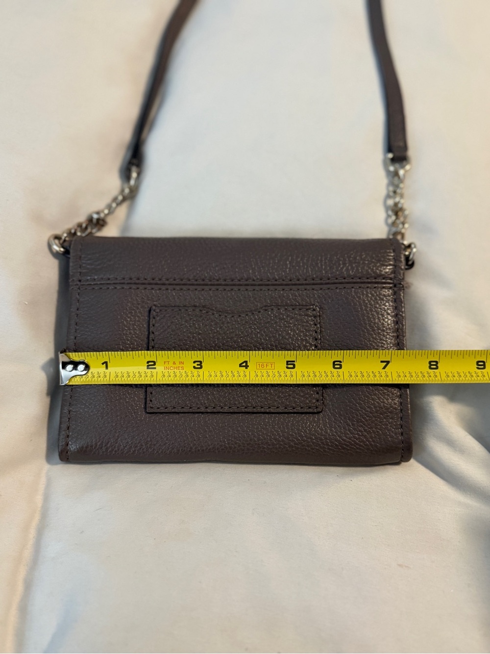 kate spade taupe brown leather crossbody wallet - Picture 10 of 12